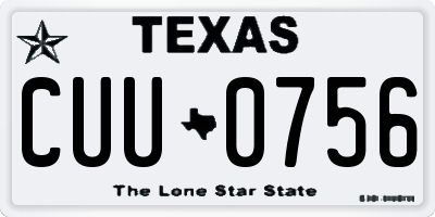 TX license plate CUU0756