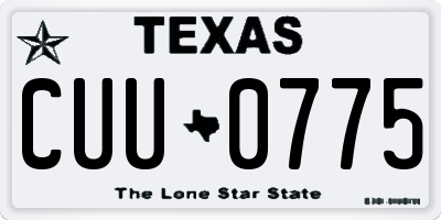 TX license plate CUU0775