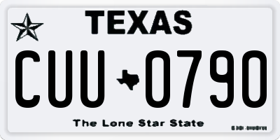 TX license plate CUU0790