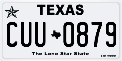 TX license plate CUU0879