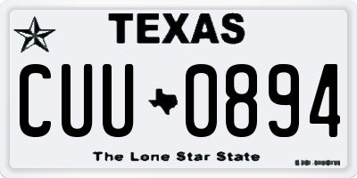 TX license plate CUU0894