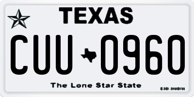 TX license plate CUU0960