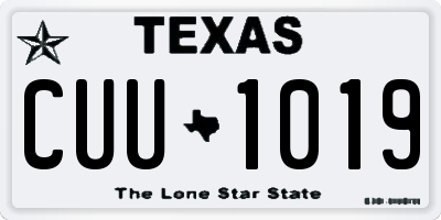 TX license plate CUU1019