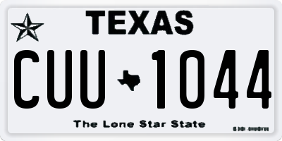 TX license plate CUU1044