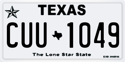 TX license plate CUU1049