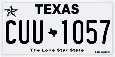 TX license plate CUU1057