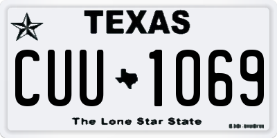 TX license plate CUU1069