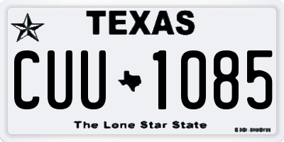 TX license plate CUU1085