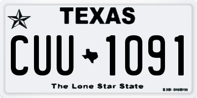 TX license plate CUU1091