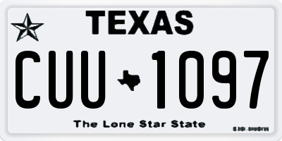 TX license plate CUU1097