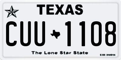 TX license plate CUU1108