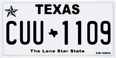 TX license plate CUU1109