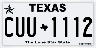 TX license plate CUU1112