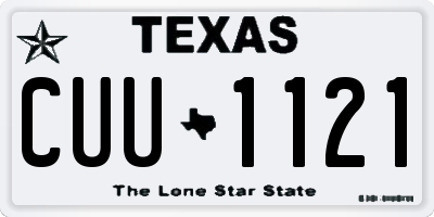 TX license plate CUU1121