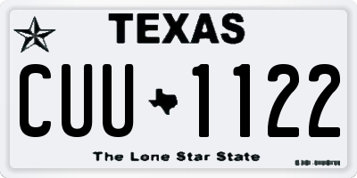 TX license plate CUU1122