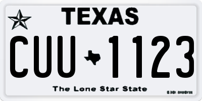 TX license plate CUU1123
