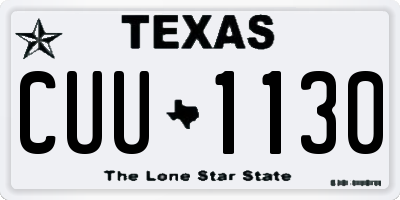 TX license plate CUU1130