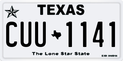 TX license plate CUU1141
