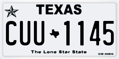 TX license plate CUU1145