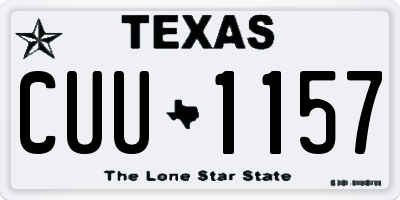 TX license plate CUU1157