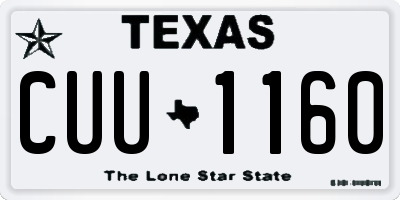 TX license plate CUU1160