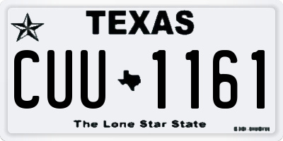 TX license plate CUU1161