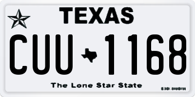 TX license plate CUU1168