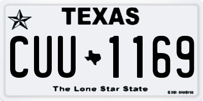 TX license plate CUU1169