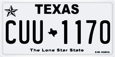 TX license plate CUU1170