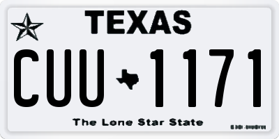 TX license plate CUU1171