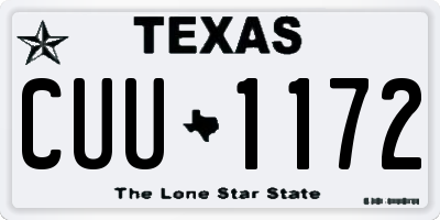 TX license plate CUU1172