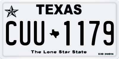 TX license plate CUU1179