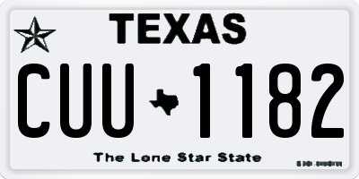 TX license plate CUU1182