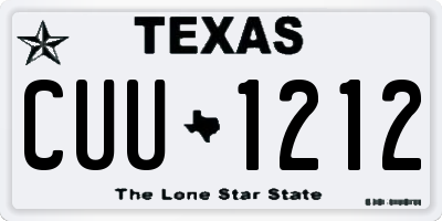 TX license plate CUU1212