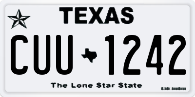 TX license plate CUU1242