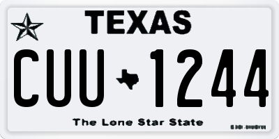 TX license plate CUU1244