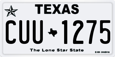 TX license plate CUU1275