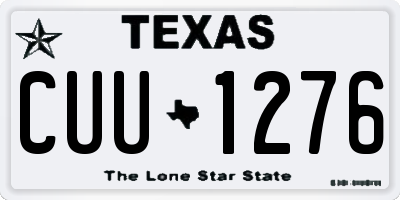 TX license plate CUU1276