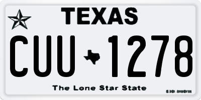 TX license plate CUU1278