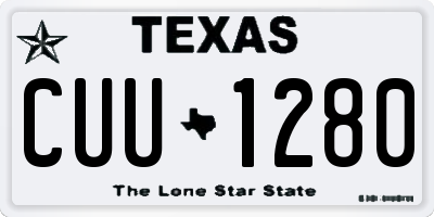 TX license plate CUU1280