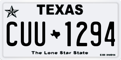 TX license plate CUU1294