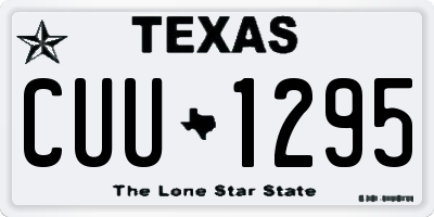 TX license plate CUU1295