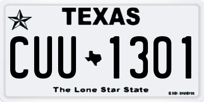 TX license plate CUU1301