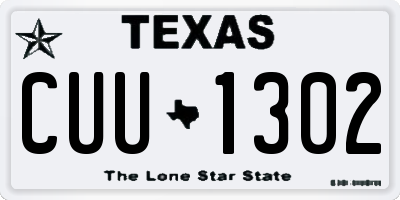 TX license plate CUU1302