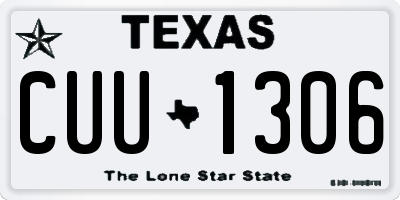 TX license plate CUU1306