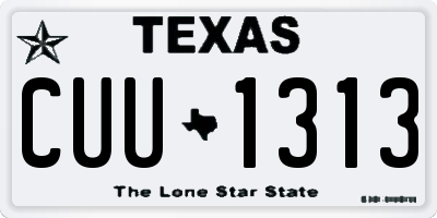 TX license plate CUU1313