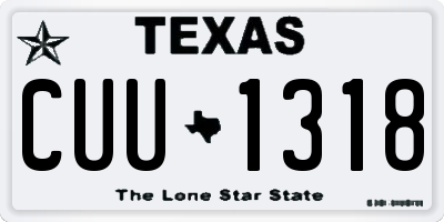 TX license plate CUU1318