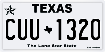 TX license plate CUU1320