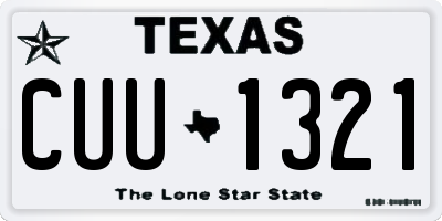 TX license plate CUU1321