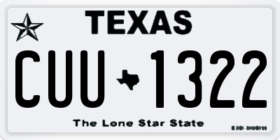 TX license plate CUU1322